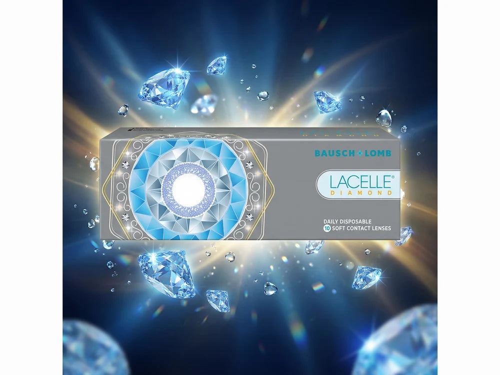Lacelle Diamond Zero Power Daily Contact Lenses | Bausch & Lomb | 10 Lenses