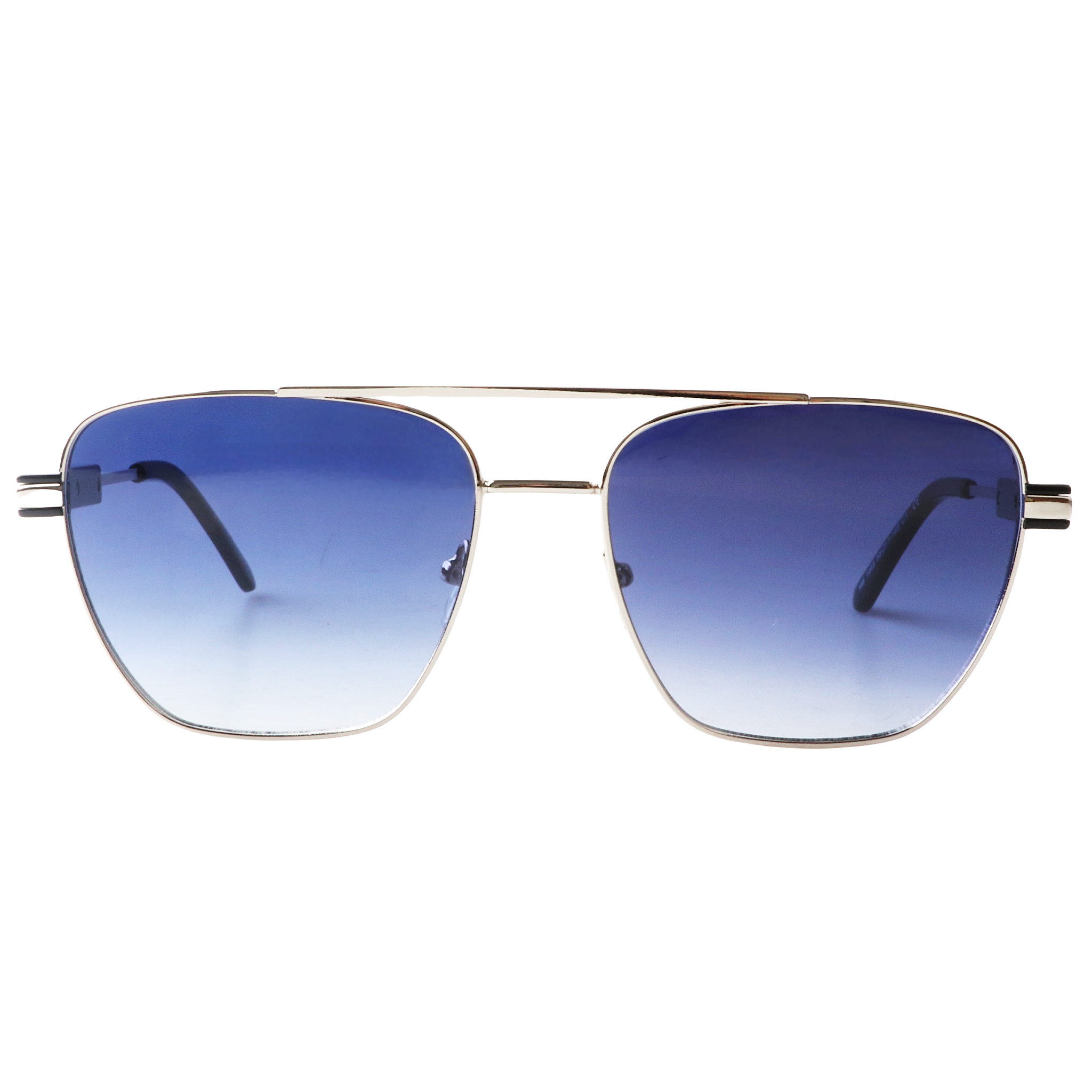 Lenzo Speedster Silver Frame with Gradient Blue Lenses Large