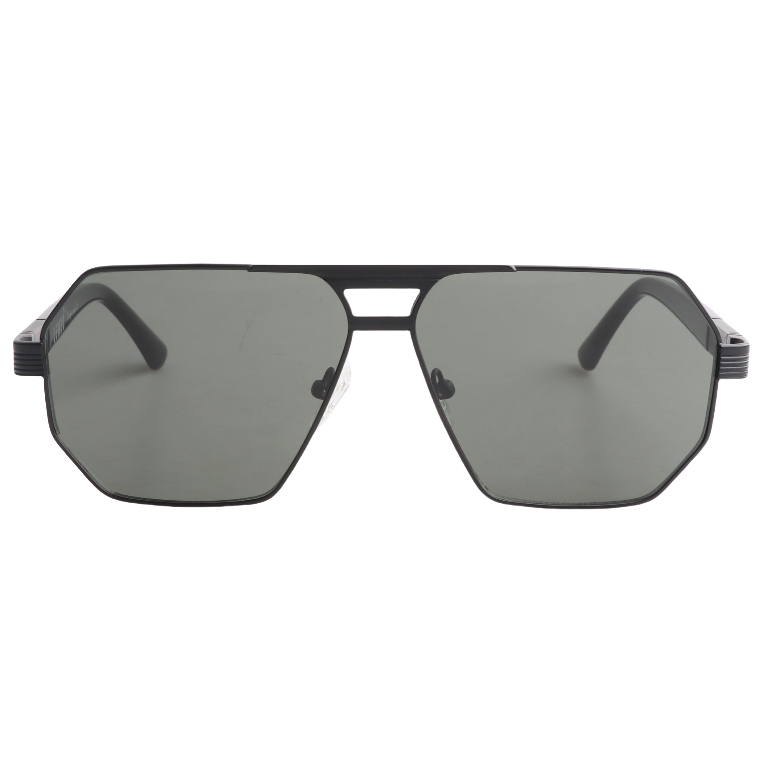Lenzo Battleship Black Frame with Grey Lenses Large