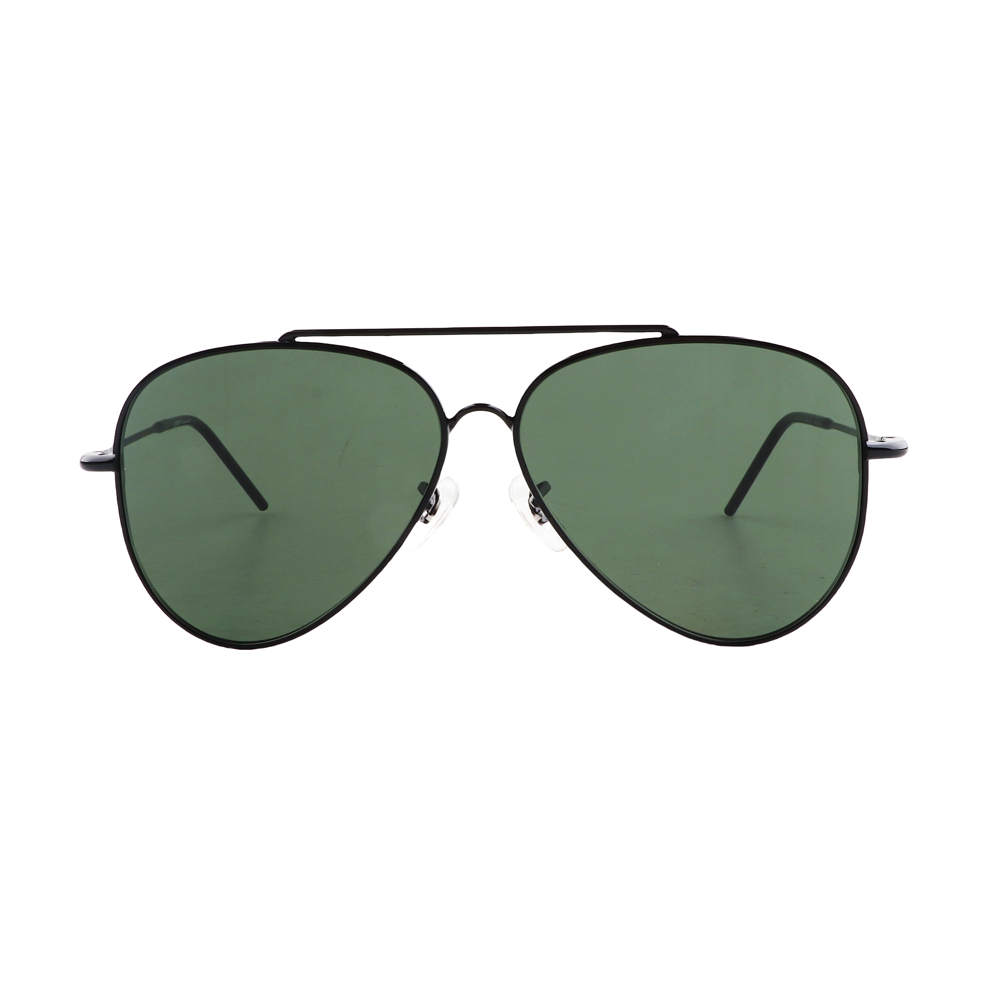 Lenzo Aviator Revert Plus Black Frame with Green Lenses Large