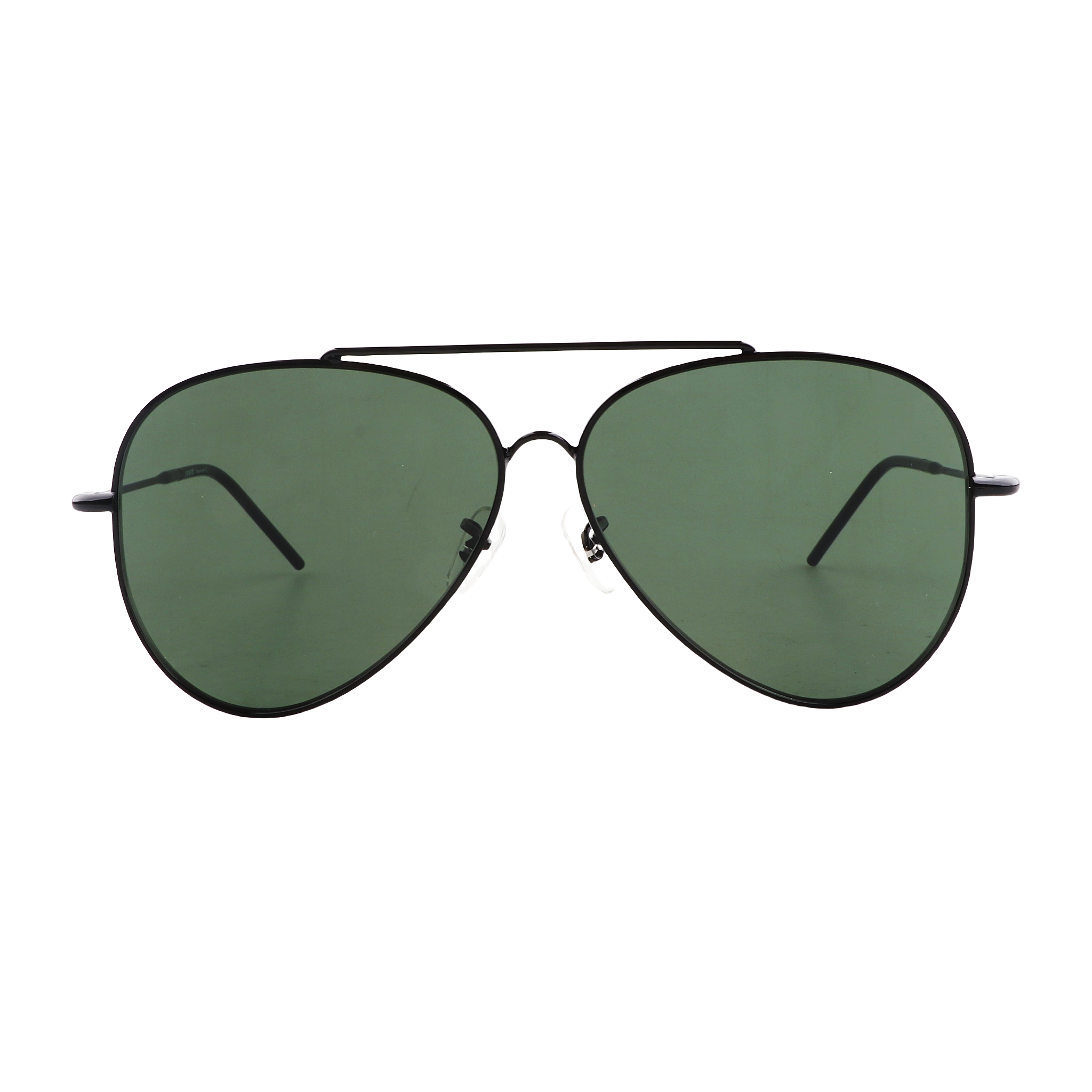 Lenzo Aviator Revert Black Frame with Green Lenses Large