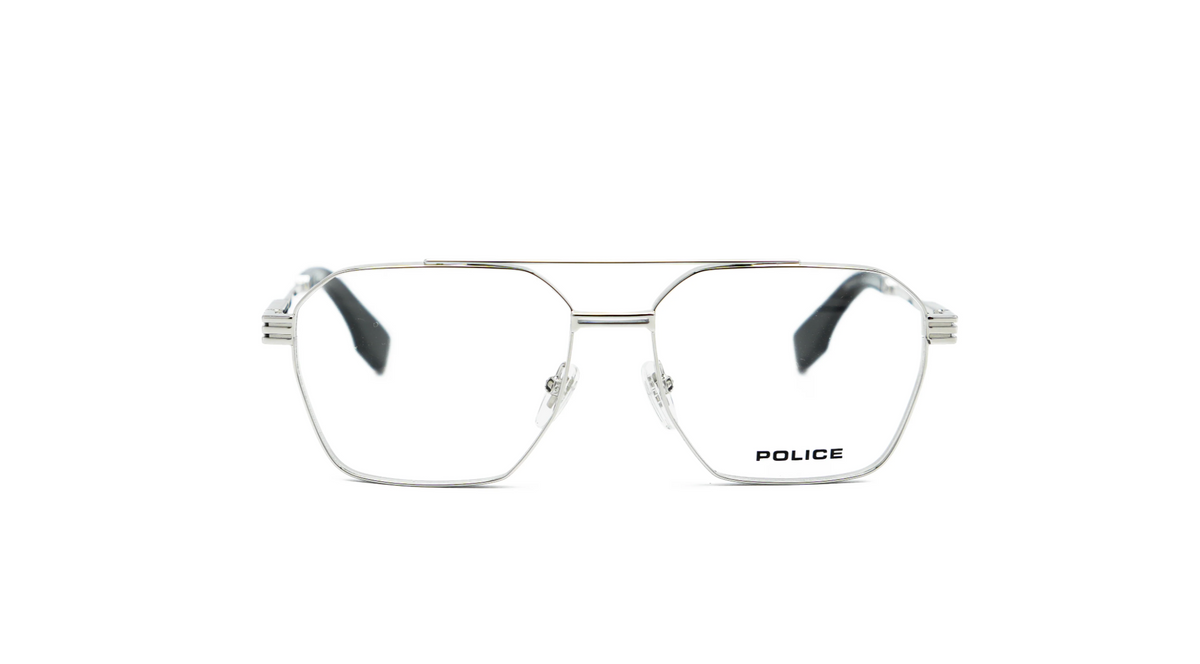 POLICE EYEGLASSES VPLQ 76K Silver Medium