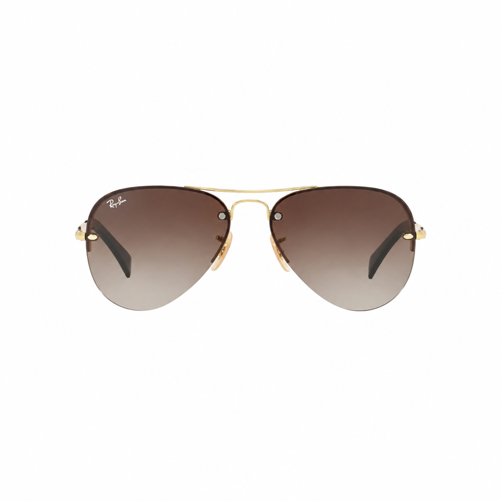 RAY-BAN RB3449I Sunglasses Gold Medium