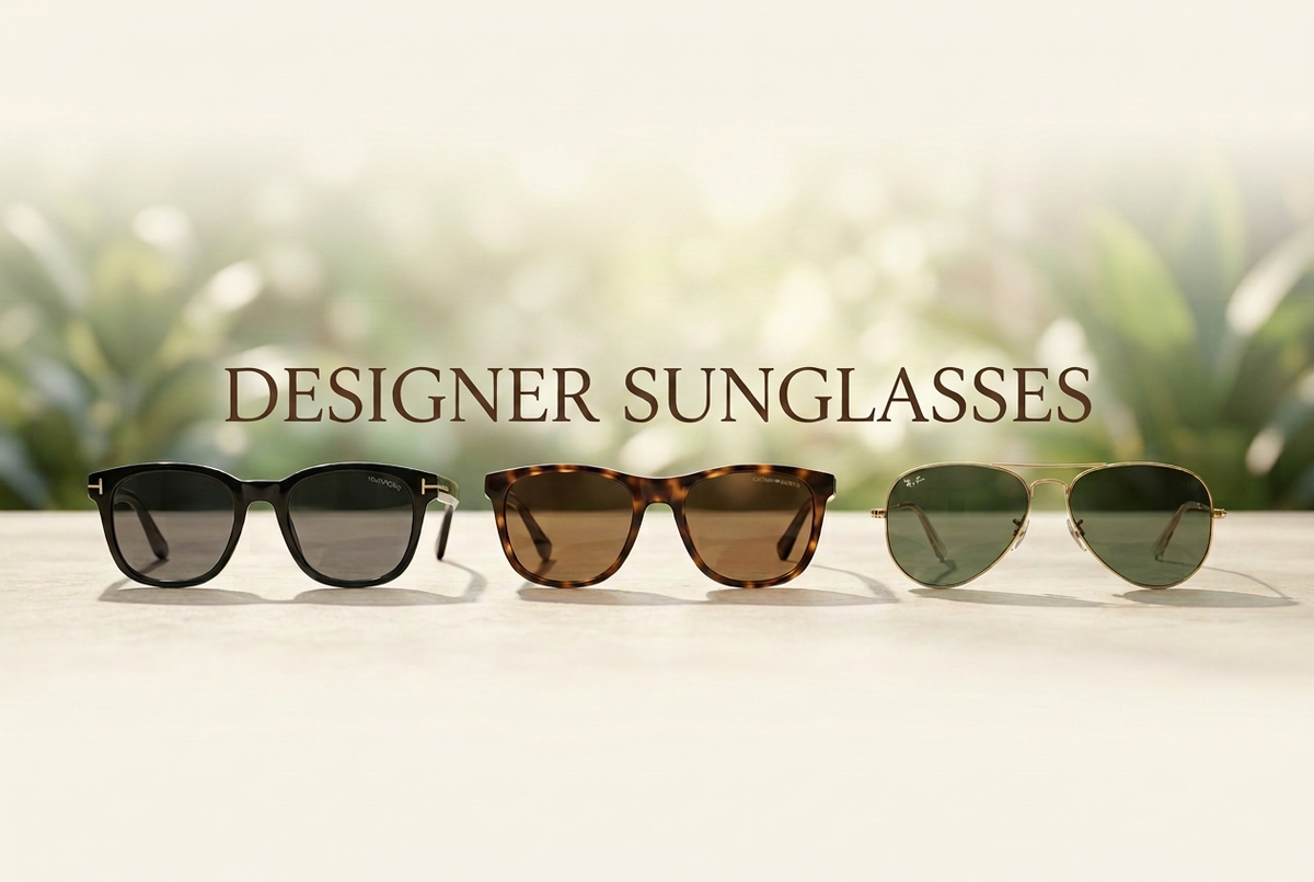 Designer Sunglasses banner with duplicate heading removal