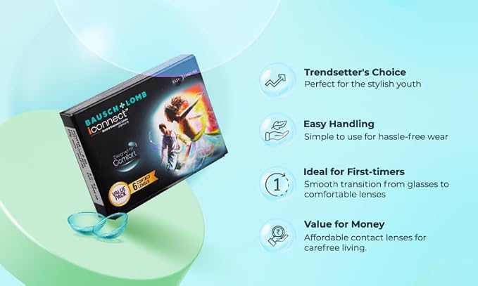I Connect Monthly Disposable Contact Lenses/6 Lenses by Bausch & Lomb