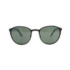 Lenzo Ebony Black Frame with Green Lenses Medium