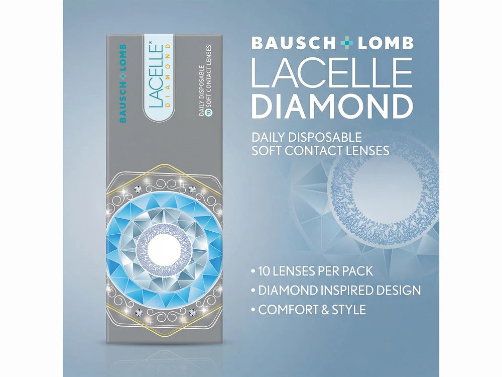 Lacelle Diamond Zero Power Daily Contact Lenses | Bausch & Lomb | 10 Lenses