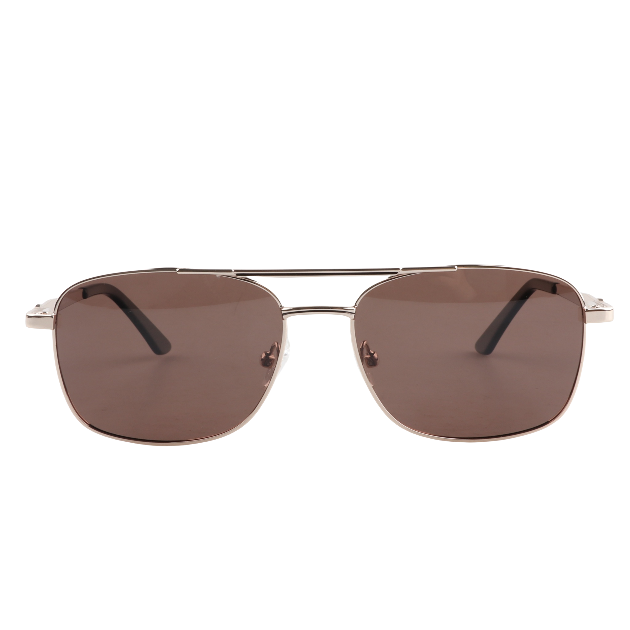 Lenzo Spotlight Gold Frame with Brown Lenses Large