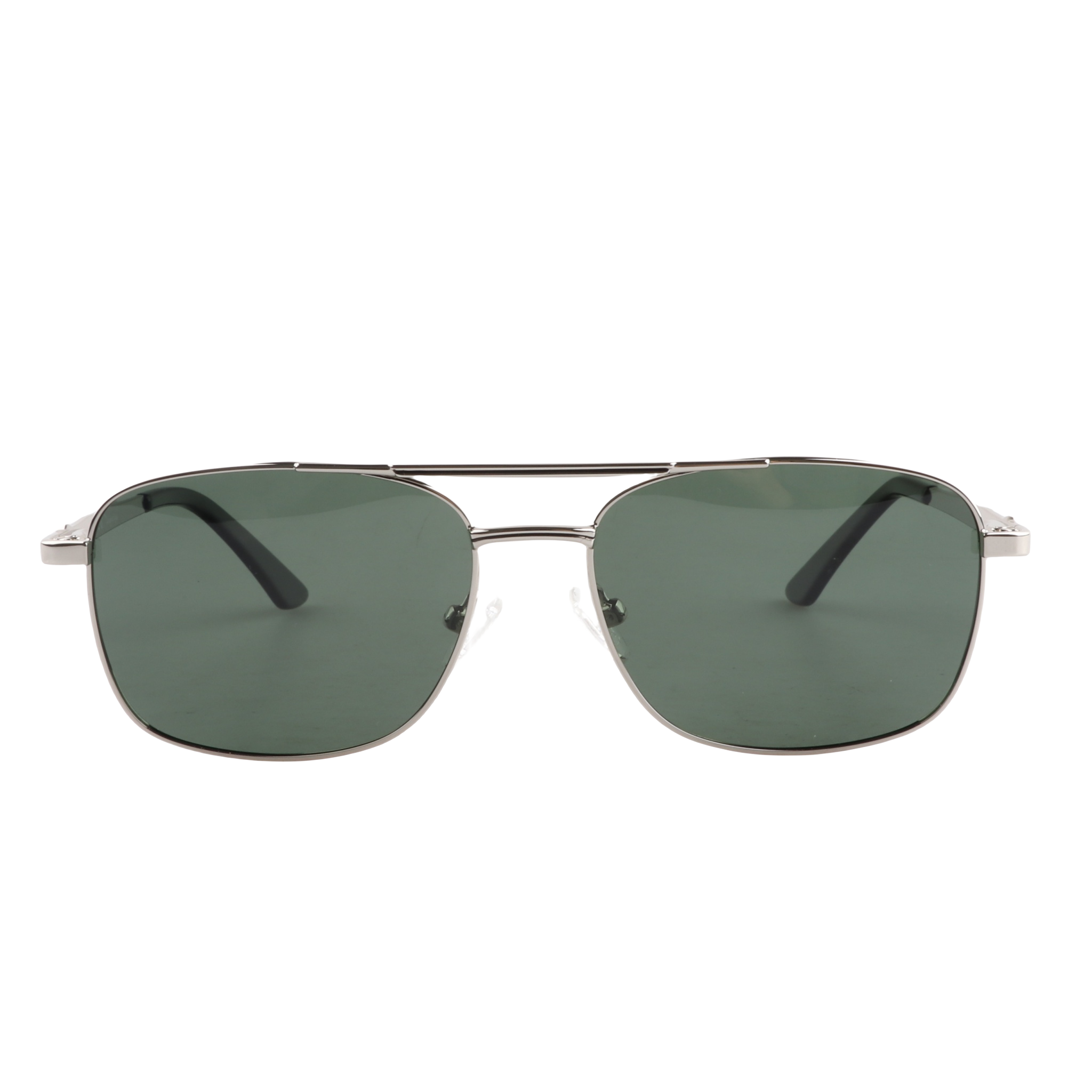 Lenzo Spotlight Silver Frame with Classic Green Lenses Large