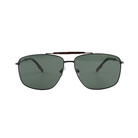 Lenzo Pilot Black Frame with Green Lenses Large