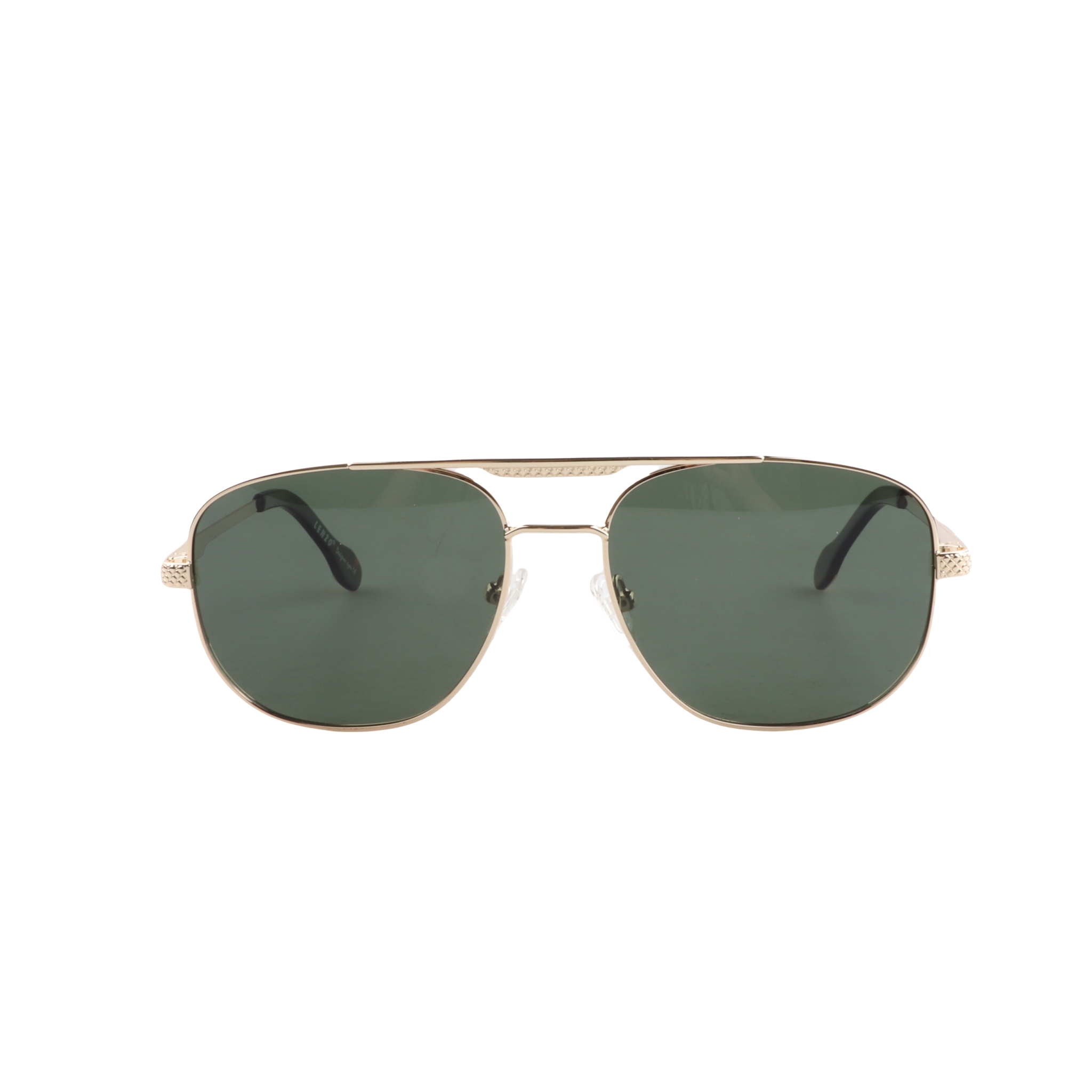 Lenzo Rosso Pilot Gold Frame with Green Lenses Large