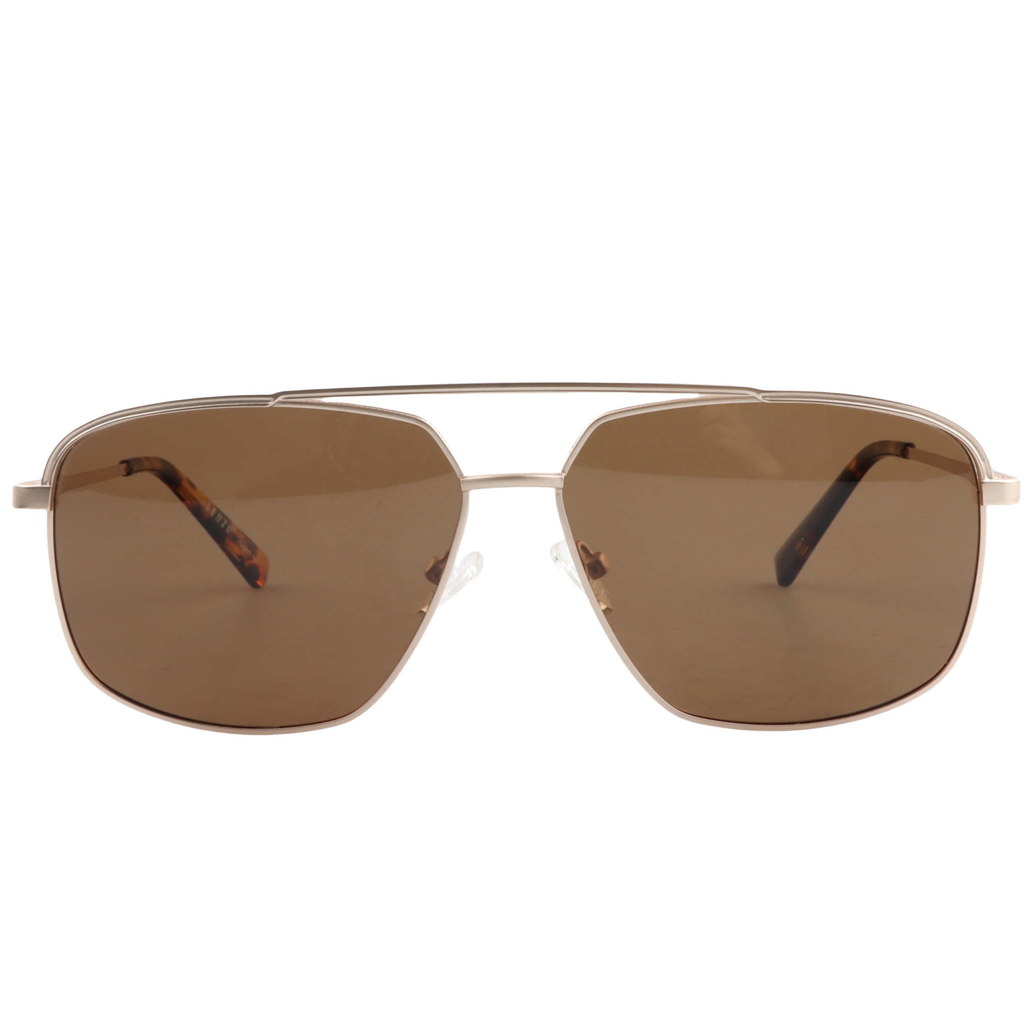 Lenzo Ultra Marine Gold Frame with Brown Lenses Large