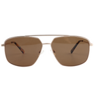 Lenzo Ultra Marine Gold Frame with Brown Lenses Large