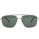 Lenzo Ultra Marine Silver Frame with Green Lenses Large