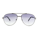 Lenzo Crystal Aviator Black Frame with Blue Grey Lenses Large