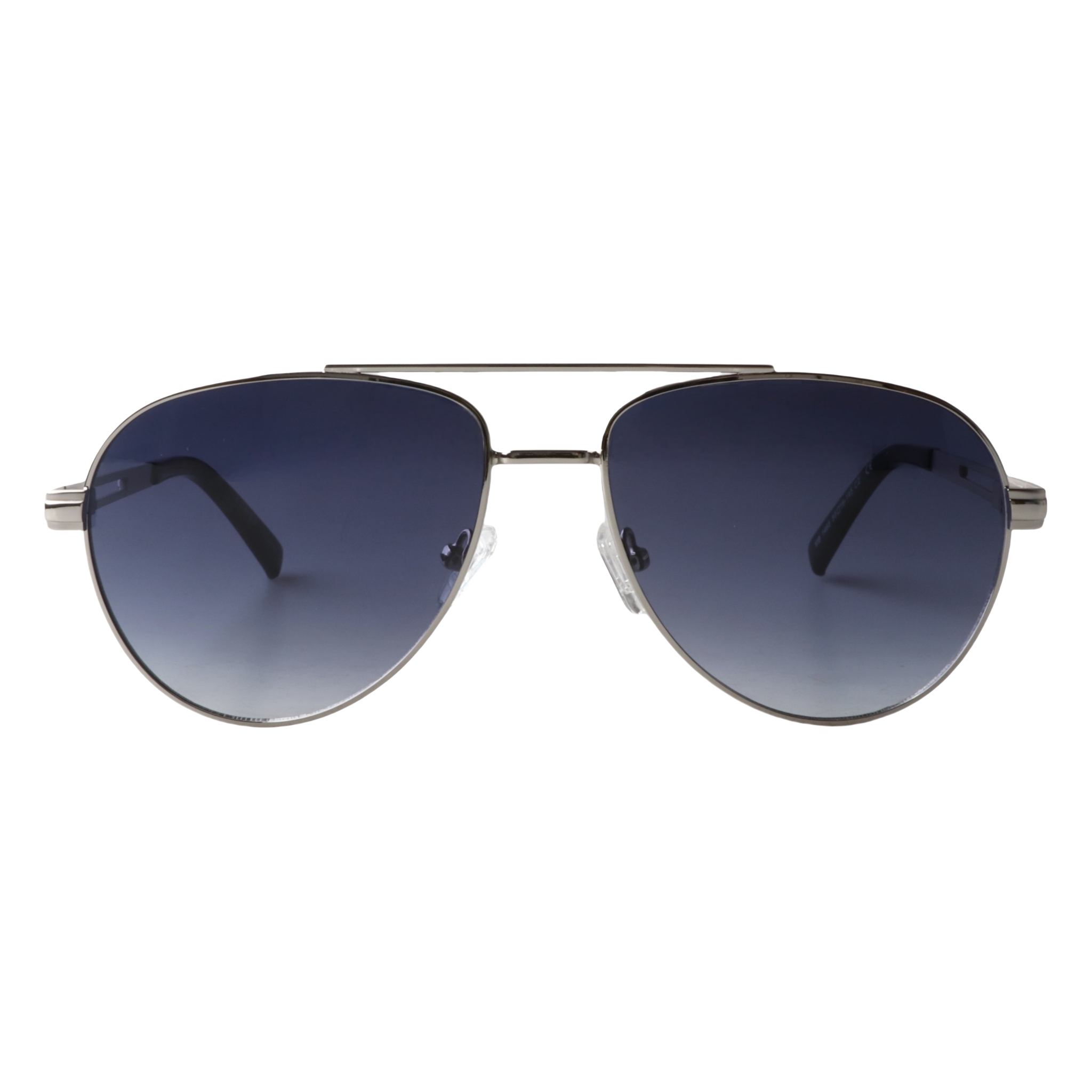 Lenzo Crystal Aviator Silver Frame with Gradient Blue Lenses Large