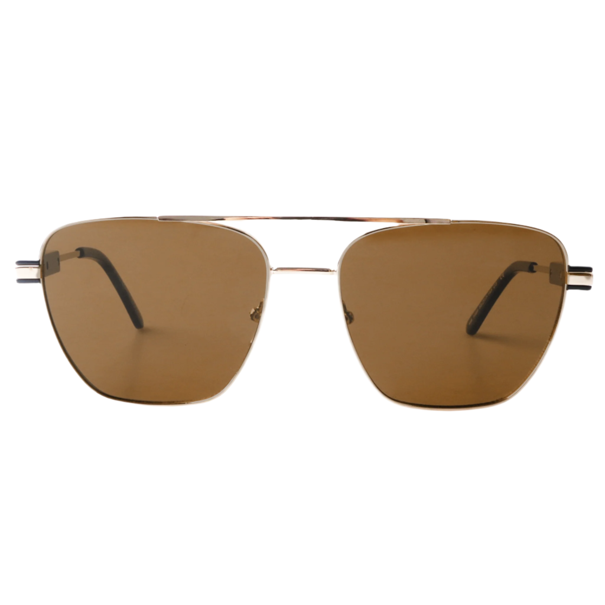Lenzo Speedster Gold Frame with Brown Lenses Large