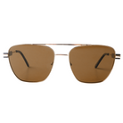 Lenzo Speedster Gold Frame with Brown Lenses Large