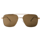 Lenzo Columbia Gold Frame with Brown Lenses Large