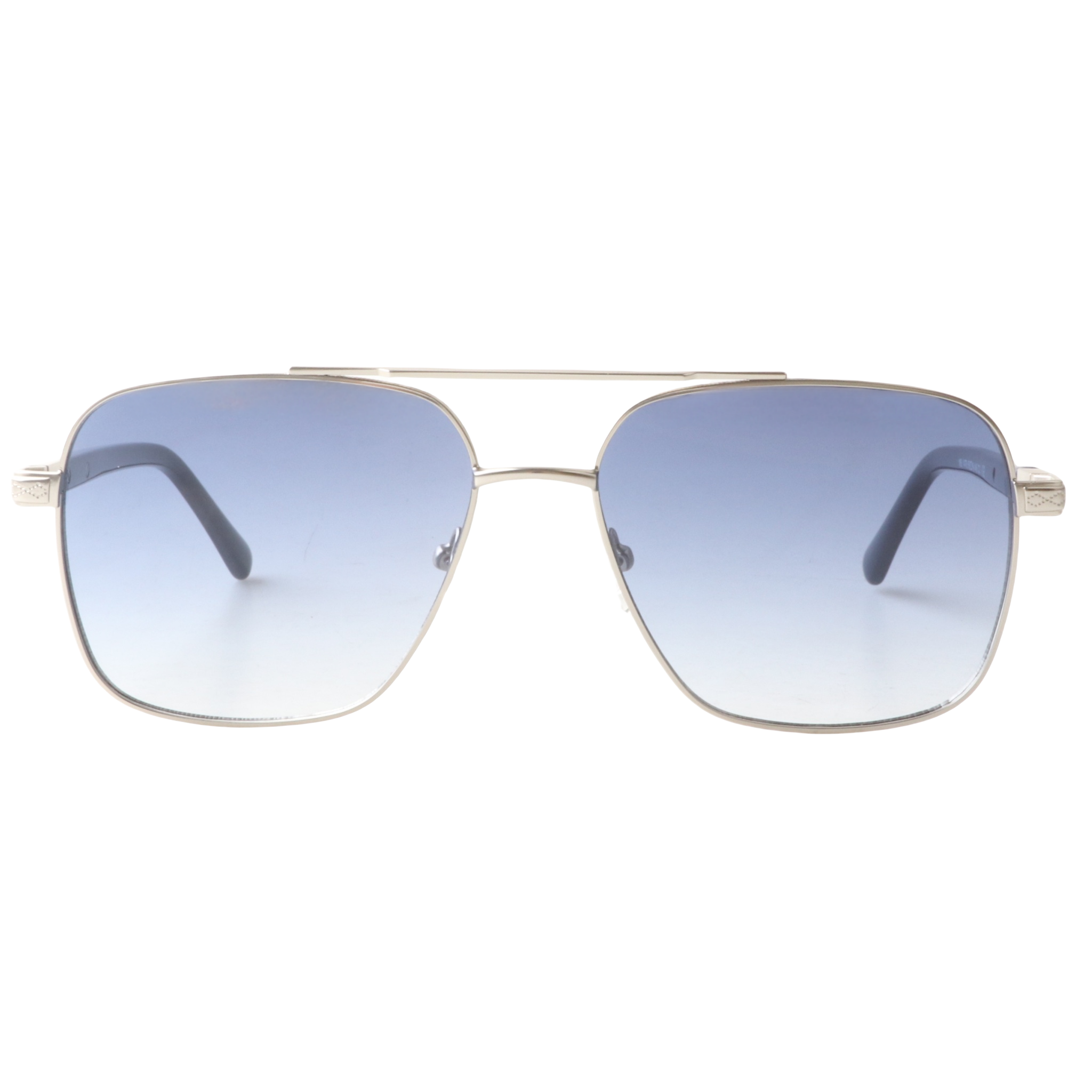 Lenzo Columbia Silver Frame with Gradient Blue Lenses Large