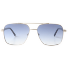 Lenzo Columbia Silver Frame with Gradient Blue Lenses Large