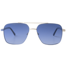 Lenzo Columbia Silver Frame with Gradient Blue Lenses Large