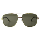 Lenzo Airforce Gold Frame with Green Lenses Large