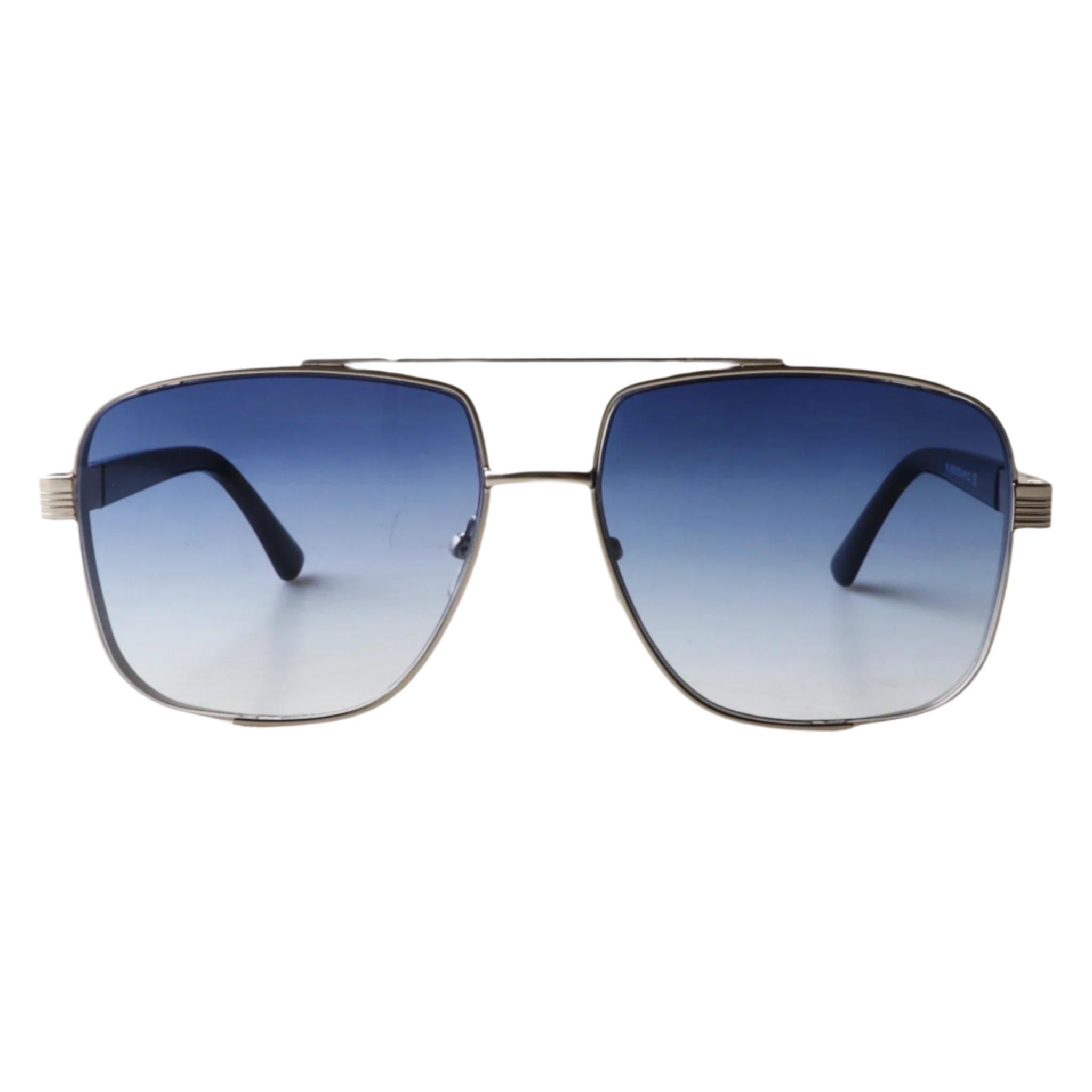 Lenzo Airforce Silver Frame with Gradient Blue Lenses Large