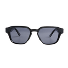 Lenzo Expedition Wayfarer Black Frame with Blue Grey Lenses Medium