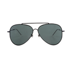 Lenzo Aviator Revert Plus Black Frame with Smoke Lenses Large