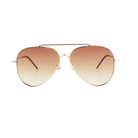 Lenzo Aviator Revert Plus Gold Frame with Gradient Brown Lenses Large