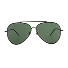 Lenzo Aviator Revert Black Frame with Green Lenses Large