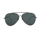 Lenzo Aviator Revert Black Frame with Smoke Lenses Large