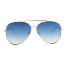 Lenzo Aviator Revert Gold Frame with Gradient Blue Lenses Large