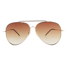 Lenzo Aviator Revert Gold Frame with Gradient Brown Lenses Large