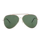 Lenzo Aviator Revert Gold Frame with Gradient Green Lenses Large