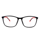 Lenzo Classics Cotta Eyeglasses Black & Red Medium