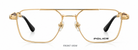 POLICE EYEGLASSES VPLT27K Gold Medium