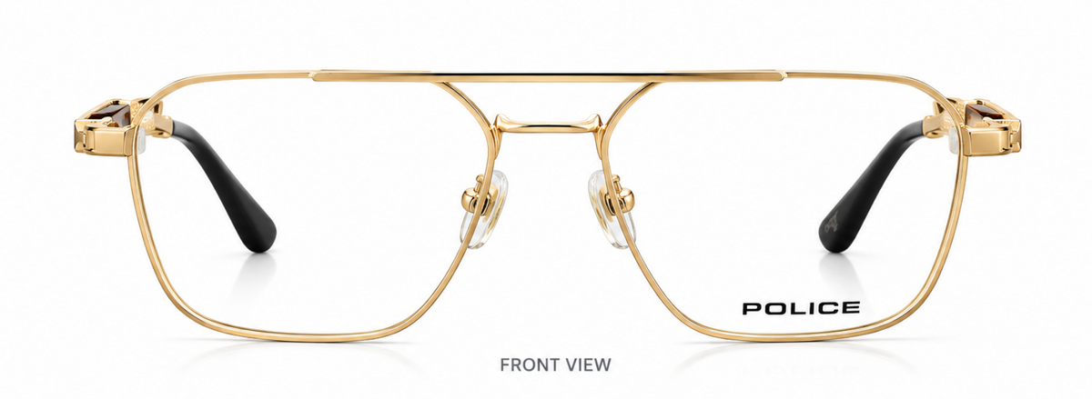POLICE EYEGLASSES VPLT27K Gold Medium