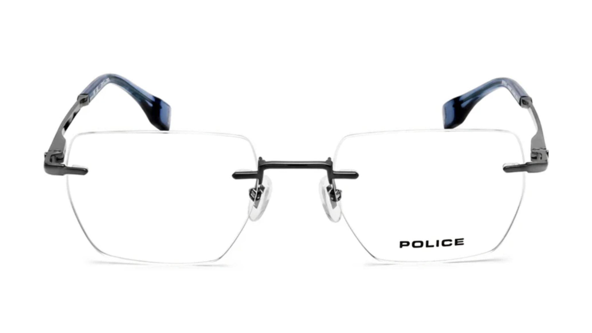 POLICE EYEGLASSES VPLW7K Black & Blue Medium