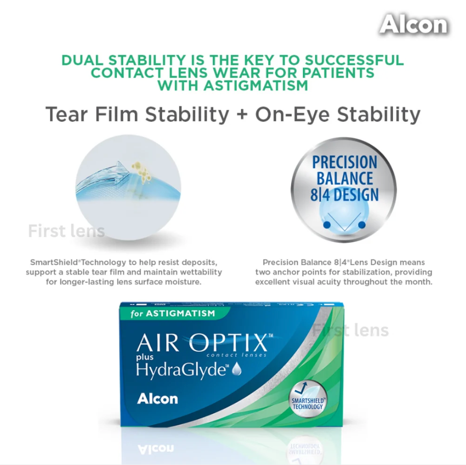 AIR OPTIX plus HydraGlyde Monthly for Astigmatism 3 pack