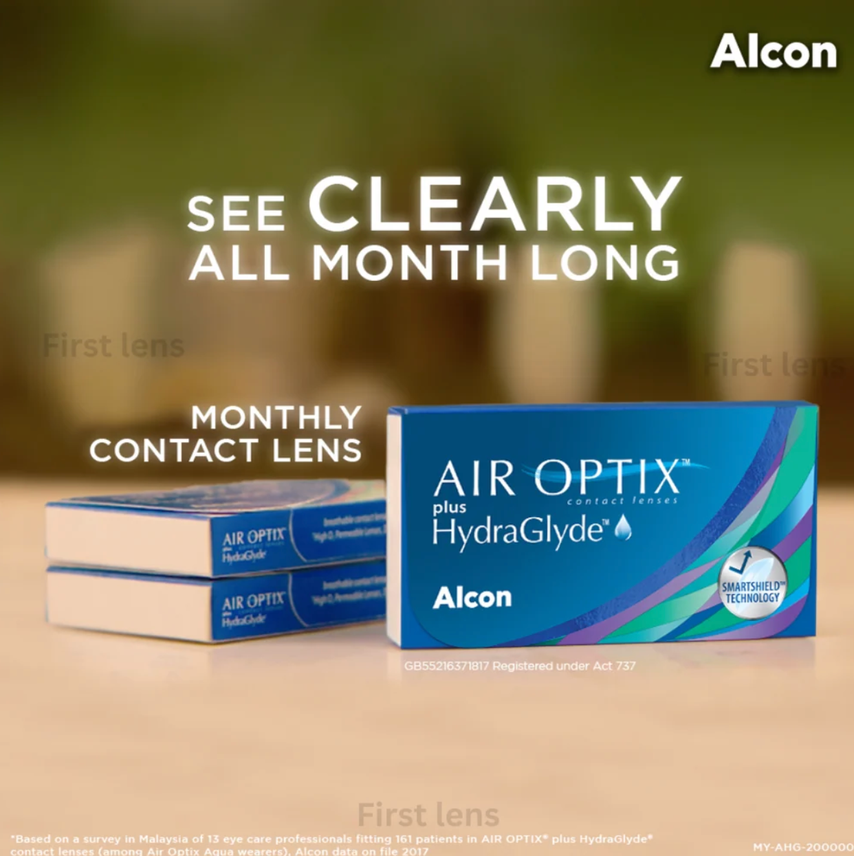 AIR OPTIX plus HydraGlyde Monthly — 6 pack
