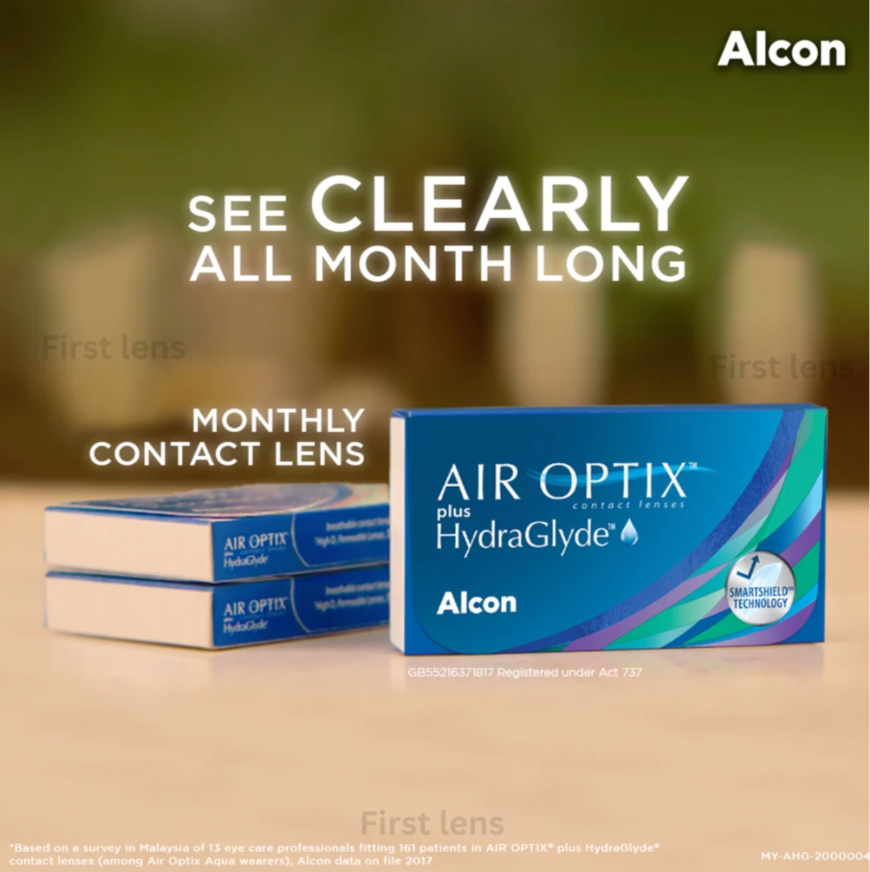AIR OPTIX plus HydraGlyde Monthly — 3 pack