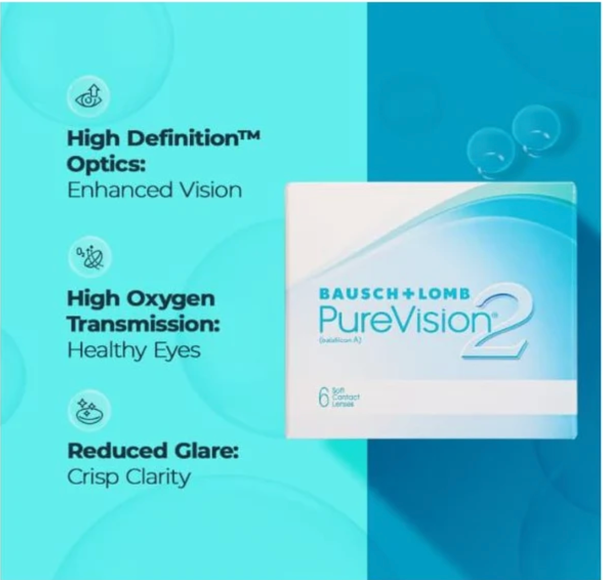 PureVision 2 Monthly — 6 pack