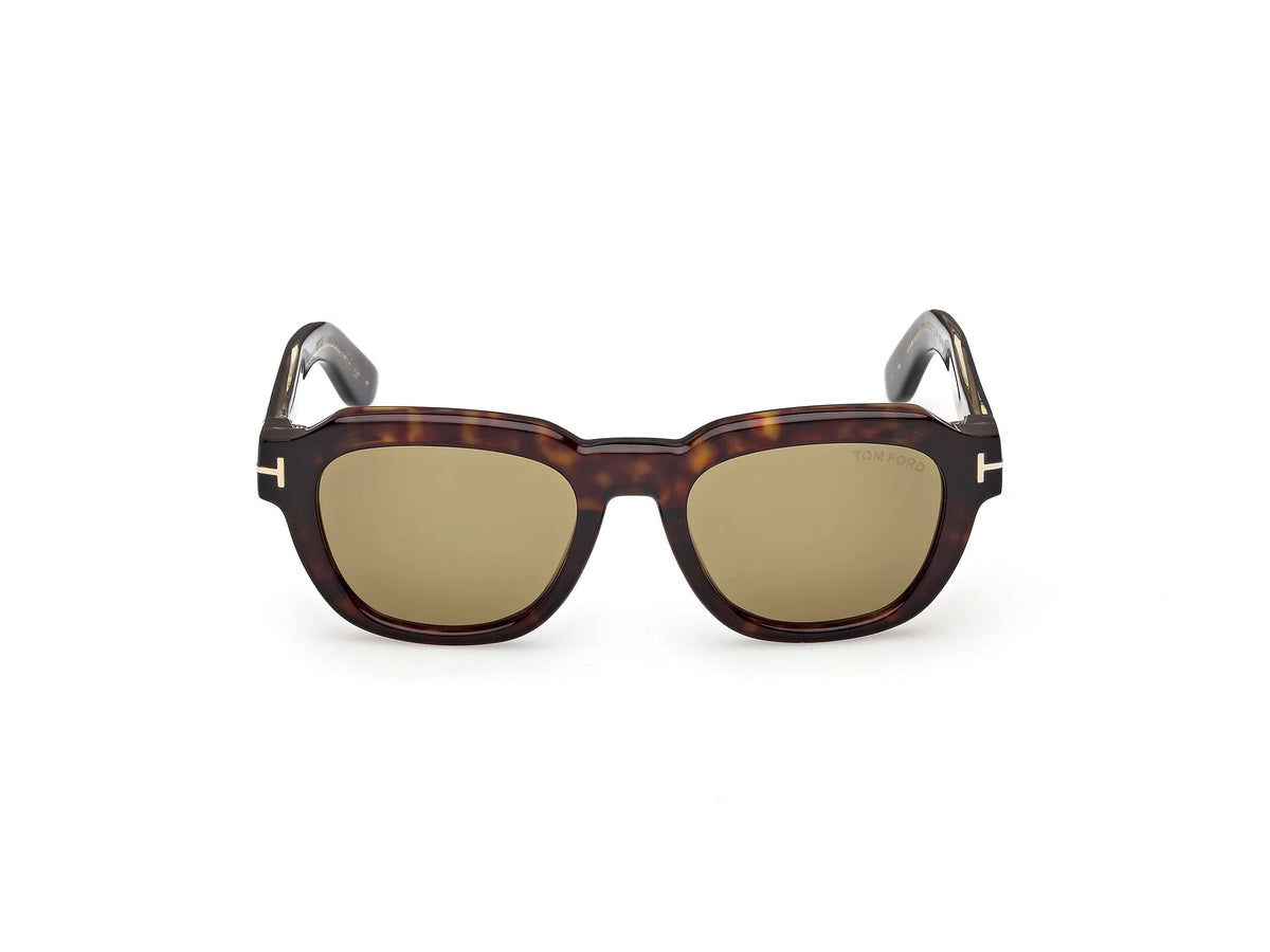 Tom Ford FT1226 Icon Square Sunglasses Havana Brown Medium