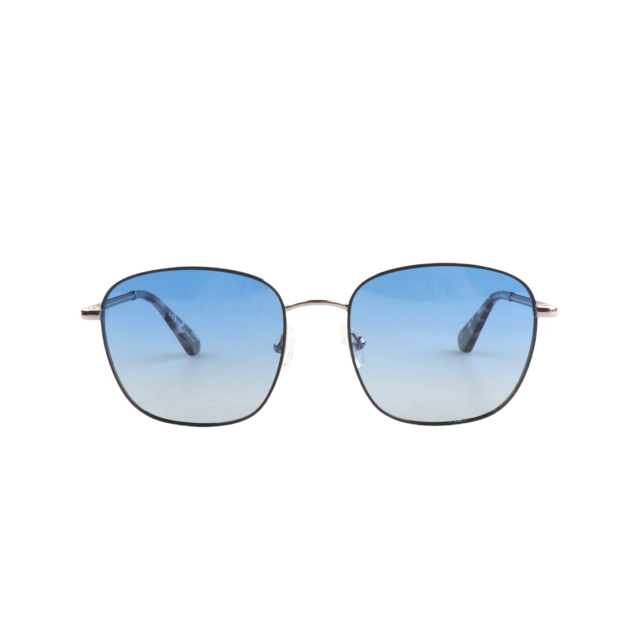 Lenzo Mirage Silver Frame with Gradient Blue Lenses Medium