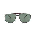 Lenzo Pilot Black Frame with Green Lenses Large