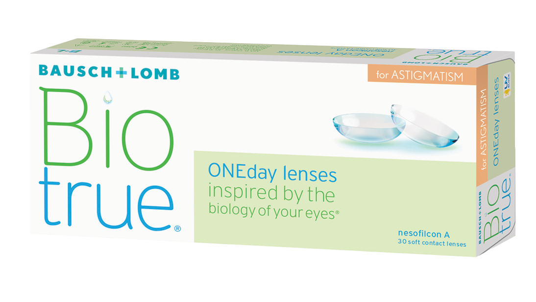 Bausch & Lomb Biotrue Toric Daily Disposable Contact Lenses | 30 Lenses Per Box