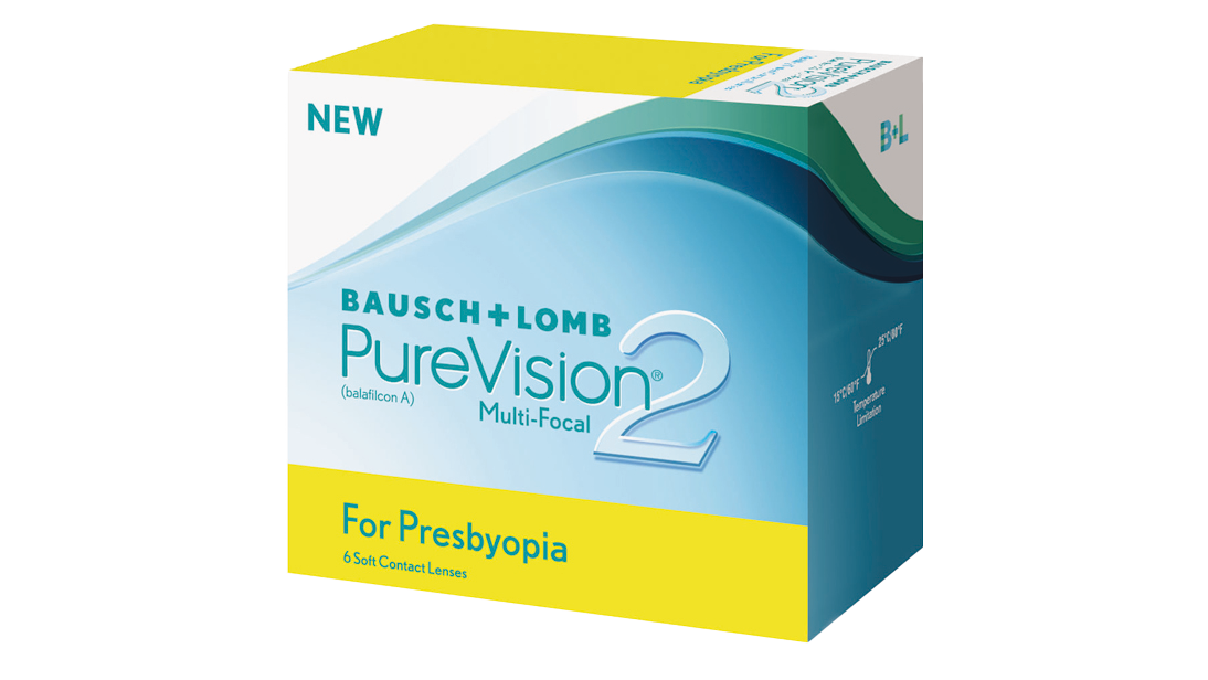 Bausch & Lomb PureVision 2 Multifocal Monthly Contact Lenses | 6 Lenses Per Box