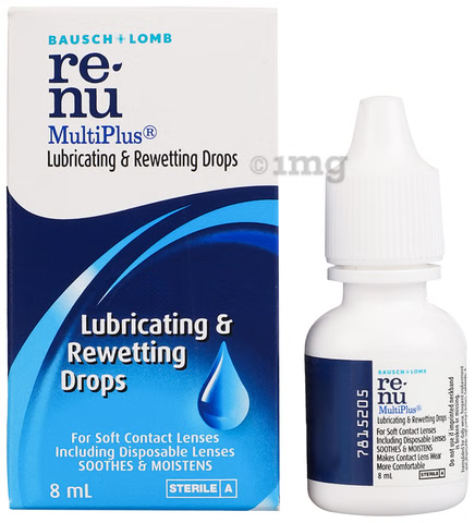 Renu Multiplus Rewetting Lens Cleansing Solution 8ml Drop